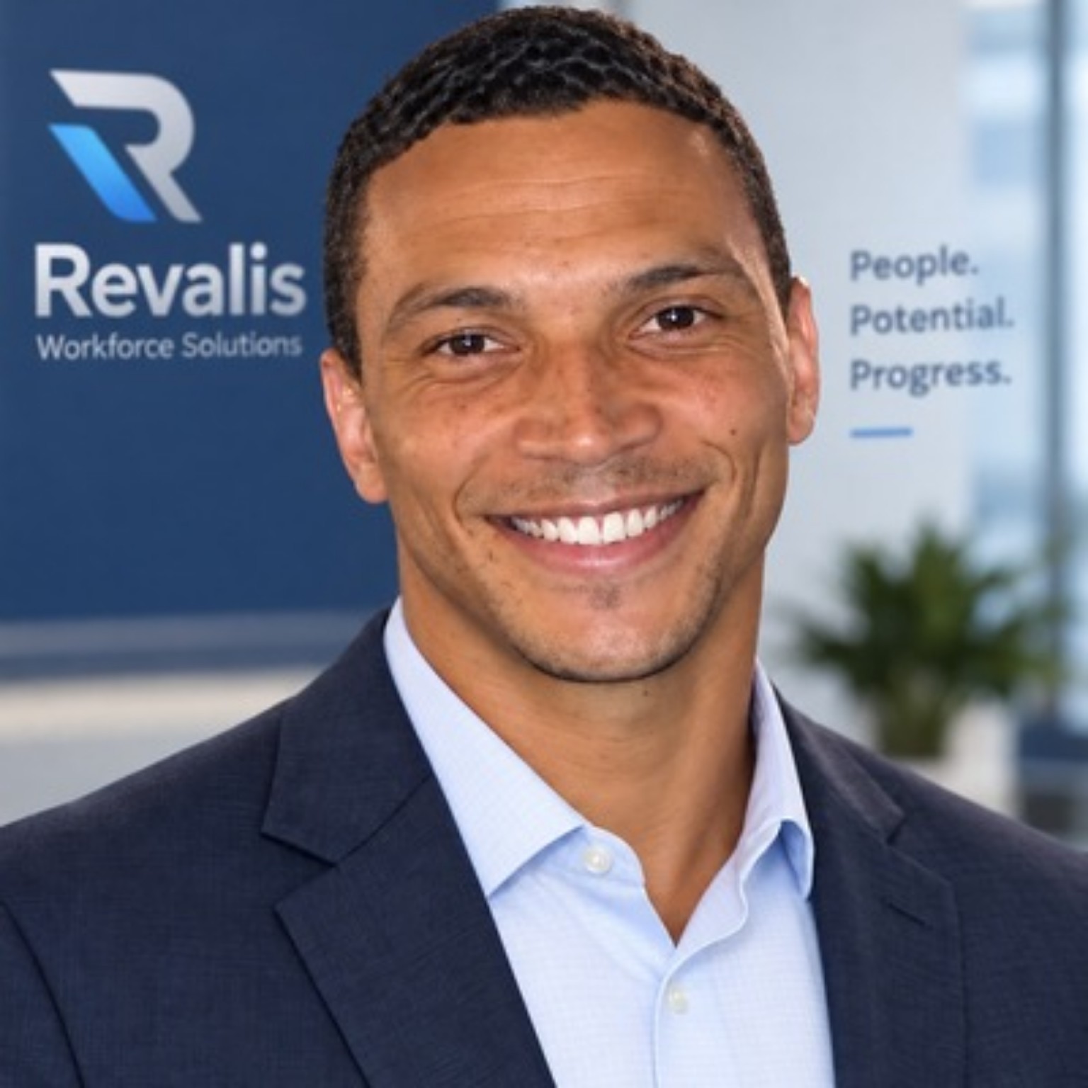 Professional Revalis Workforce Solutions founder portrait.